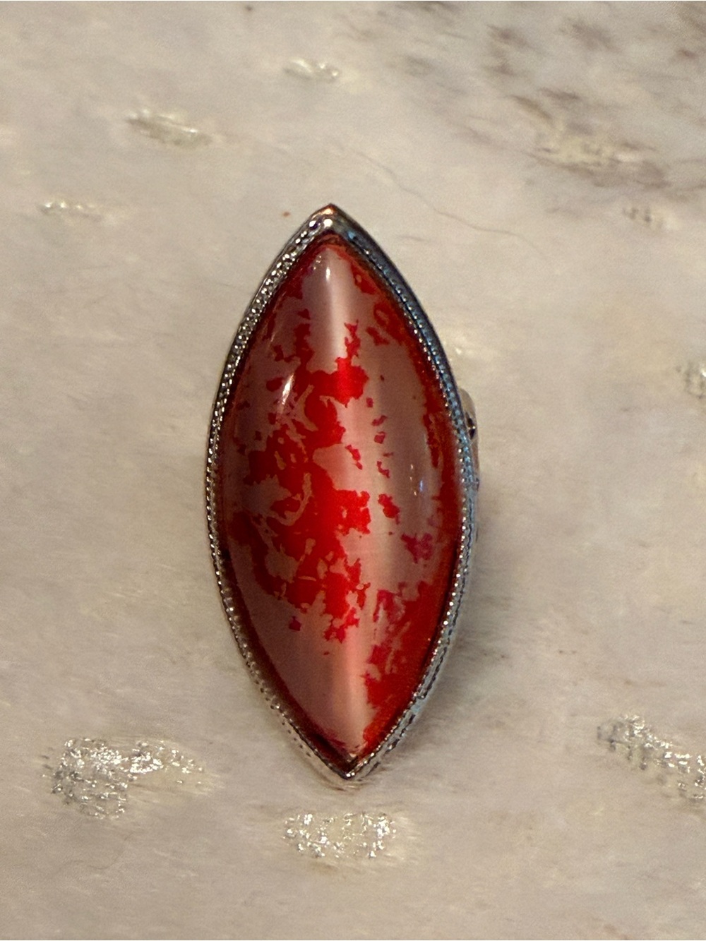 Red Marquise Statement Cocktail Ring - Women's Fashion Jewelry
